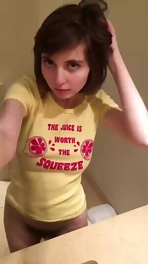 Emily Bloom shows off Liara Roux boobs and bush.