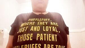 Titty Drop/Reveal Hufflepuff shirt. ;)