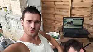 Relaxing in the backyard