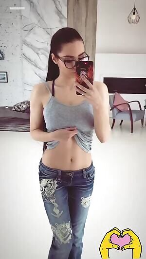 Grey Top, blue jeans