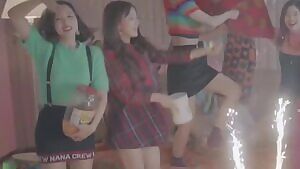 - BOUNCY JIHYO FT. MINA in a tight skirt.