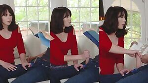 aunt Amber Chase helps her nephew study