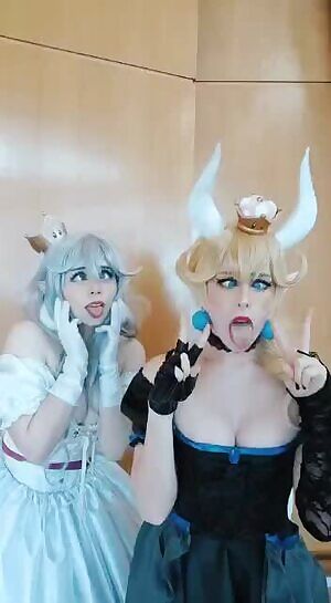 Lunathecat_chan and Pandebarrawr as Boosette and Bowsette