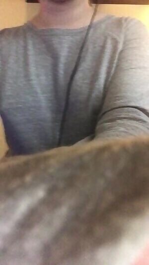 Playing with my tits...