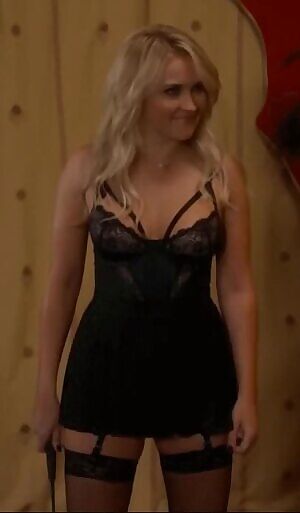 Emily Osment in Suspenders Ready to Fuck GIF