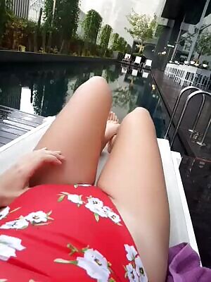 Teasing at my hotel pool