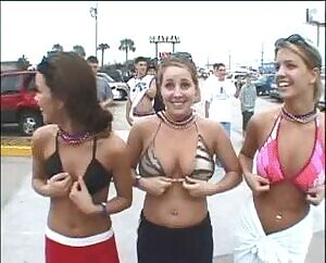 Three Excited FlashingGirls