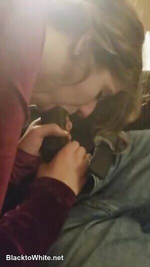 GF Sucking Her First BBC Bull