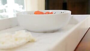 Strawberry & whipped cream on big nipples