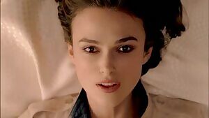 Keira Knightley sensually biting her lips