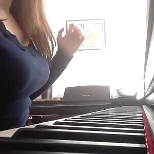 Playing the piano