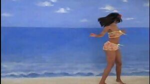 Neferteri Shepherd on the beach