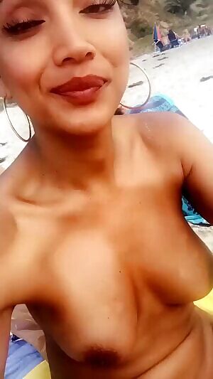 Yasmin Lee being naughty at the beach