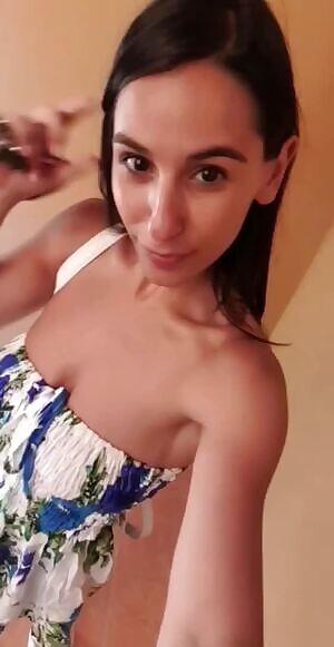 adorableporn - Cute flashing in cute summer dress