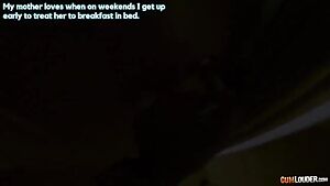 Waking mom up with breakfast in bed