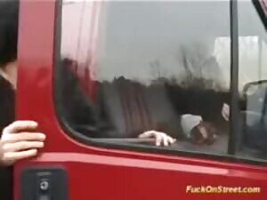 Trashy Couple Fucking on The Road