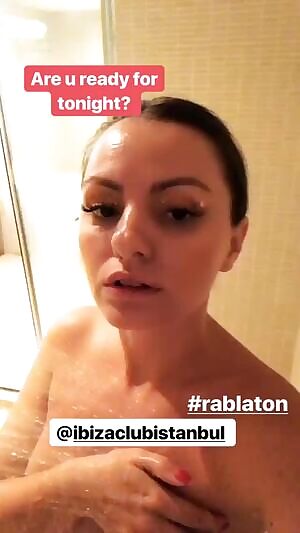 Alexandra Stan topless in shower