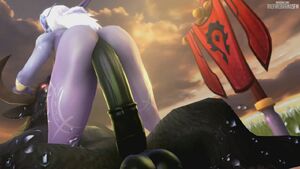 Nightborne Riding a Tauren (The Firebrand)