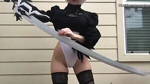 Blackberry cosplay 2B
