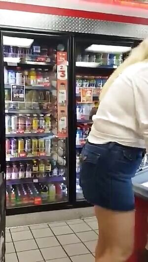 Mom at a gas station