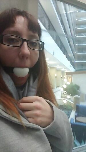 Gagged Elevator Ride