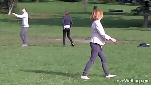 Finding a nice spot to pee in the park