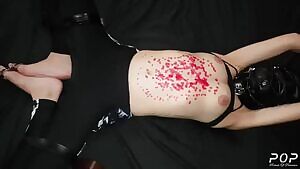 Struggling in Bondage and Wax