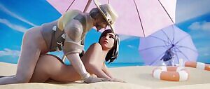 Pharah Fucked on the Beach my Mcree