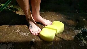 Playing in the water