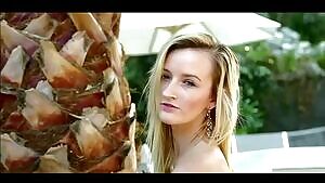 Hot little slut shows off her body and sucks a big cock