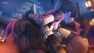 Widowmaker riding McCree,