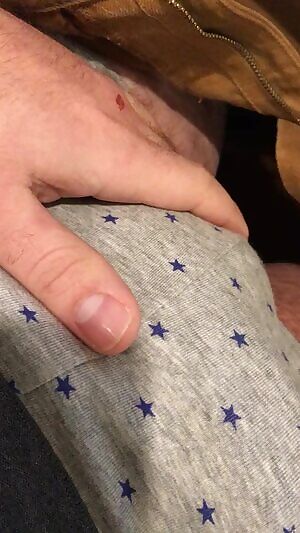 Stroking through my shorts, and pulling it out for a quick tease. Hope you enjoy and feel free to PM.