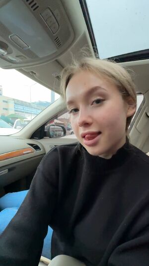 Road Fun Blonde Blowjob Car Cumshot