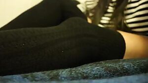 A quick sock strip and wiggly toes