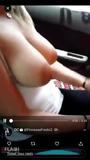 Big tits in the back of the Uber