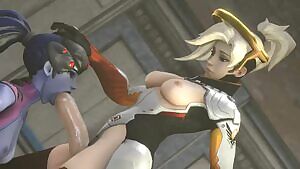 Widow X Mercy blowjob