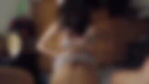 Cutie with bangs blows a thick asian cock