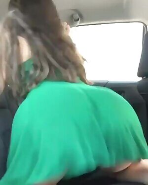 Sister twerking in the backseat