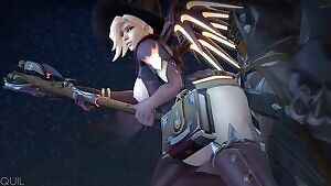 Witch Mercy fucked by Reaper