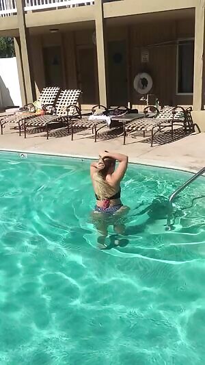 Fat ass at the pool