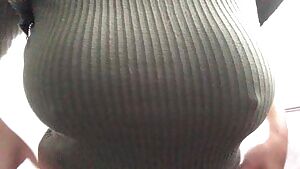 Dropping my big tits for you to enjoy