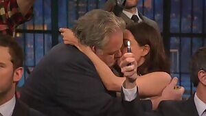 Harvey Weinstein performs ritual of welcoming new starlet to film industry in front of other hollywood professionals years before he is locked up for giving woman said big break