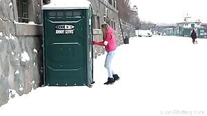 Occupied Port-a-potty