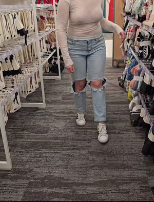 Braless in Public Big Tits Exhibitionism