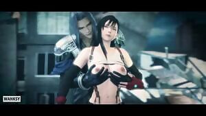Playing with Tifa's boobs