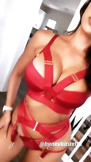 Killer red lingerie