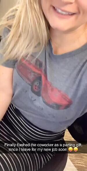 inally flashed the coworker as a parting gift