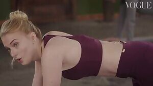 Sophie Turner during her Blacked debut when she feels that first initial thrust and is asked “Am I bigger?”