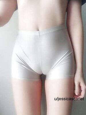 Wearing my spandex shorts w/o panties