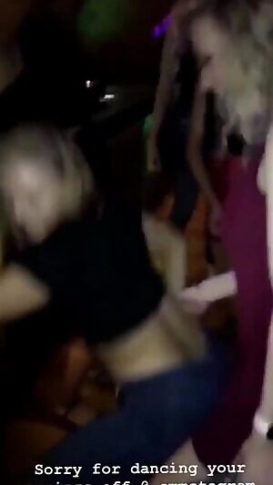 Giving her friend a dance